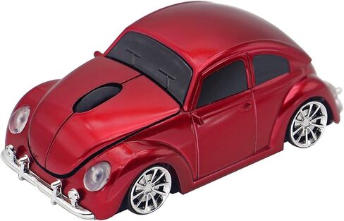 Aikchi Wireless Sports Car Mouse, 3D Optical Mouse for Desktop Laptop PC, Computer Mice for JKC (Red) in Kuwait