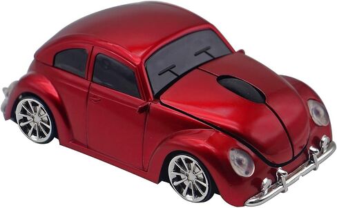 Aikchi Wireless Sports Car Mouse, 3D Optical Mouse for Desktop Laptop PC, Computer Mice for JKC (Red) in Kuwait