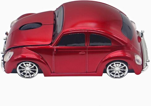 Aikchi Wireless Sports Car Mouse, 3D Optical Mouse for Desktop Laptop PC, Computer Mice for JKC (Red) in Kuwait