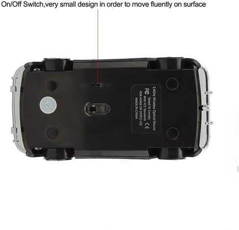 Aikchi Wireless Sports Car Mouse, 3D Optical Mouse for Desktop Laptop PC, Computer Mice for JKC (Red) in Kuwait