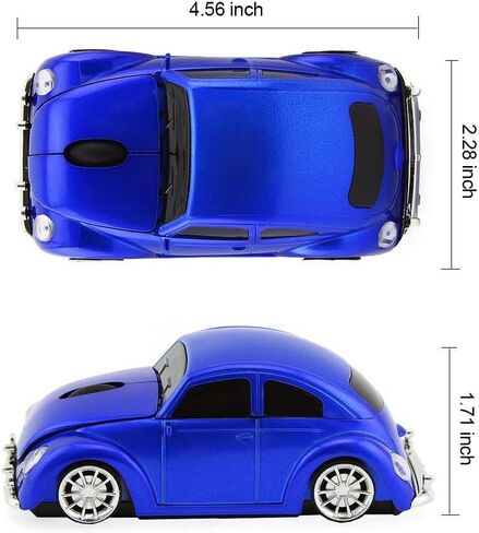 Aikchi Wireless Sports Car Mouse, 3D Optical Mouse for Desktop Laptop PC, Computer Mice for JKC (Red) in Kuwait