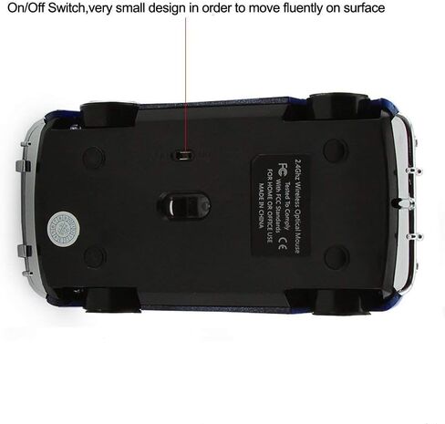 Aikchi Wireless Sports Car Mouse, 3D Optical Mouse for Desktop Laptop PC, Computer Mice for JKC (Red) in Kuwait