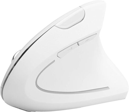 Hilitand Ergonomic Vertical Mouse, 2.4G Wireless Optical Game Mouse, RGB Backlight, Adjustable 4-Level 2400DPI, 6 Button for PC/Laptop Desktop(White) in Saudi Arabia