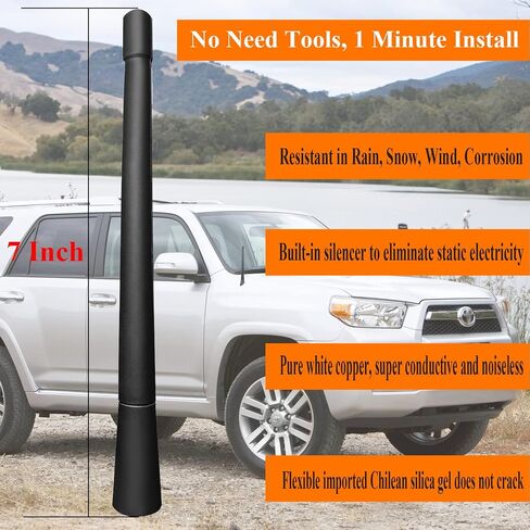 7 Inch Antenna Replacement for Toyota 4Runner (2002-2013), Toyota 4Runner Antenna, Flexible Rubber Antenna Mast in Saudi Arabia