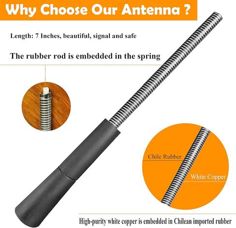 7 Inch Antenna Replacement for Toyota 4Runner (2002-2013), Toyota 4Runner Antenna, Flexible Rubber Antenna Mast in Saudi Arabia
