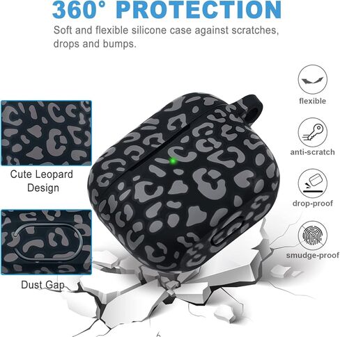 حافظة Airpods Pro من السيليكون، غطاء معصم Apple Airpod Pro مطرز من Wonjury للفتيات والنساء، حافظة من السيليكون لحافظة الشحن اللاسلكي AirPod Pro مع سلسلة مفاتيح سوار (أرجواني فاتح) in Kuwait