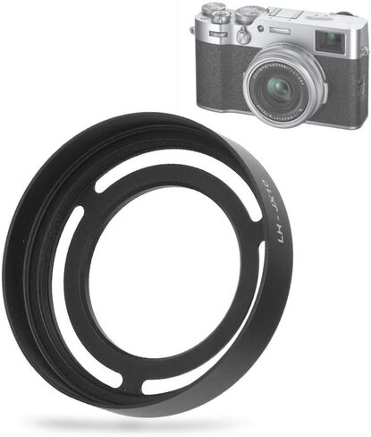 Hollow Metal Lens Hood - Compact Lens Hood - Detachable Camera Lens Hood - for X10/X20/X30 Camera(Black) in Saudi Arabia