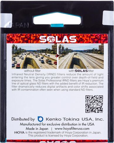 Hoya Solas IRND 2.7 72mm Infrared Neutral Density Filter in Saudi Arabia