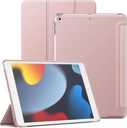 JETech Case for iPad 10.2-Inch (9th/8th/7th Generation, 2021/2020/2019), Protective Hard Back Shell Soft-Touch Tablet Stand Cover, Auto Wake/Sleep (Black) in Saudi Arabia