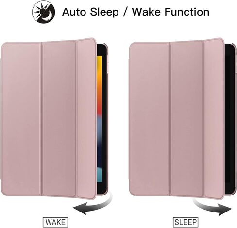 JETech Case for iPad 10.2-Inch (9th/8th/7th Generation, 2021/2020/2019), Protective Hard Back Shell Soft-Touch Tablet Stand Cover, Auto Wake/Sleep (Black) in Saudi Arabia