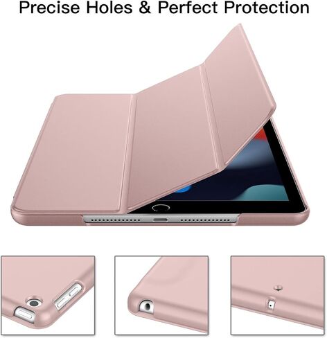 JETech Case for iPad 10.2-Inch (9th/8th/7th Generation, 2021/2020/2019), Protective Hard Back Shell Soft-Touch Tablet Stand Cover, Auto Wake/Sleep (Black) in Saudi Arabia