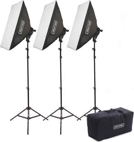 مجموعة اضاءة فيديو مستمرة 3000 واط من ستوديو برو مع حامل اضاءة، مصابيح اضاءة نهارية 45 واط، وسوفت بوكس in Kuwait