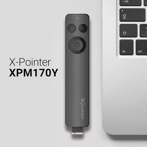X-Image Pointer, Wireless Presentation Clicker with Pointer, Usable on All Monitors(LED, LCD), Zooming, Spotlighting, Changing Cursor Style, 2 Batteries Include (Black) in Saudi Arabia