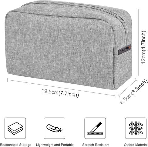 HAWEEL منظم إلكتروني، حقيبة منظم كابلات السفر، حقيبة إكسسوارات إلكترونية، حقيبة تخزين محمولة مقاومة للماء للكابلات، السلك، الشاحن، بنك الطاقة، الهواتف، سماعات الأذن، محولات الطاقة، الماوس، رمادي، صغير in Kuwait
