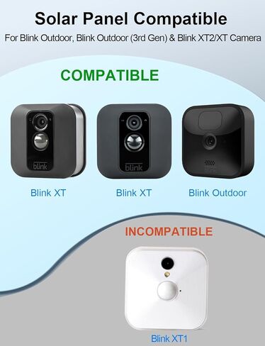 لوحة شمسية ممتازة لـ Blink، طاقة لوحة شمسية متوافقة مع Blink Outdoor، Blink Outdoor (الجيل الثالث) وكاميرا Blink XT2/XT in Kuwait