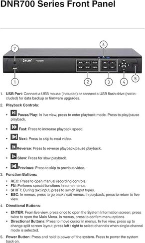 FLIR Digimerge DNR7244 4K HD Security NVR, 24 Channel, 24 PoE Port, 2 HDD Slot, Supports 720p/1080p/3MP/4MP/2K/5MP/8MP/4K Flir, Lorex, and Dahua IP Cameras, Dahua DMSS, Black, 4TB Preinstalled in Kuwait