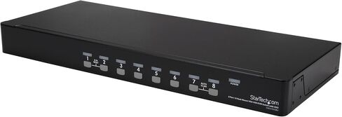 StarTech Port 1U Rack Mount DVI USB KVM Switch Kit, اسود 8 port VGA in Kuwait