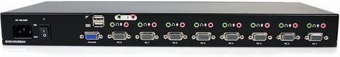 StarTech Port 1U Rack Mount DVI USB KVM Switch Kit, اسود 8 port VGA in Kuwait