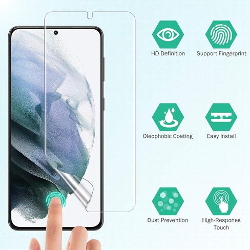 اي جي في شاشة حماية متوافقة مع موبايل سامسونج جالاكسي S21 بلس، 3 قطع، مع اطار سهل التركيب، دعم بصمات الاصابع في الشاشة، خالية من الفقاعات، صديقة للحافظة، غشاء بولي يوريثين حراري مرن عالي الوضوح in Kuwait