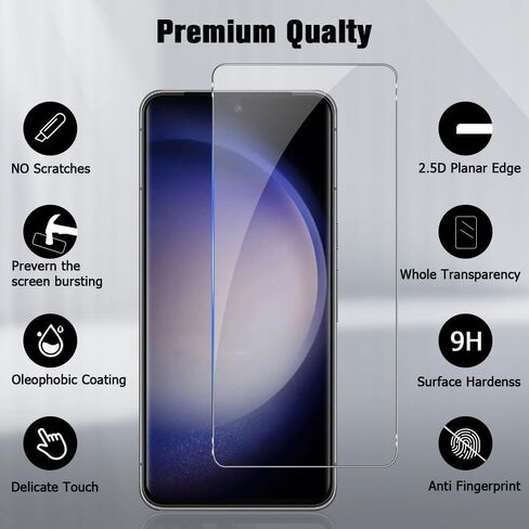 [2+2 حزمة] واقي شاشة Pixel 8 Pro من الزجاج المقسى + واقي عدسة الكاميرا [صلابة 9H] [بصمة إصبع متوافقة] فيلم زجاجي شفاف عالي الدقة لهاتف Google Pixel 8 Pro 5G (6.7 بوصة) in Kuwait