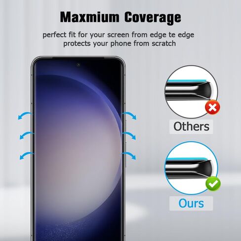 [2+2 حزمة] واقي شاشة Pixel 8 Pro من الزجاج المقسى + واقي عدسة الكاميرا [صلابة 9H] [بصمة إصبع متوافقة] فيلم زجاجي شفاف عالي الدقة لهاتف Google Pixel 8 Pro 5G (6.7 بوصة) in Kuwait