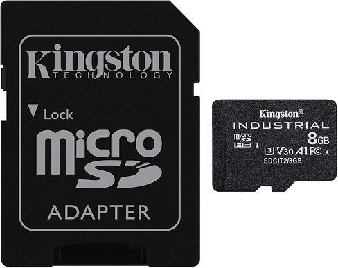 Kingston Industrial Micro SD 8GB Card (5 Pack) Class 10 UHS-I with Adapter (SDCIT2/8GB) Bundle with (1) Everything But Stromboli MicroSDHC & SD Memory Card Reader in Saudi Arabia
