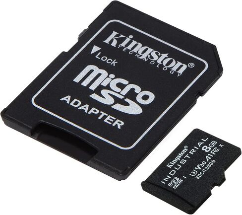 Kingston Industrial Micro SD 8GB Card (5 Pack) Class 10 UHS-I with Adapter (SDCIT2/8GB) Bundle with (1) Everything But Stromboli MicroSDHC & SD Memory Card Reader in Saudi Arabia