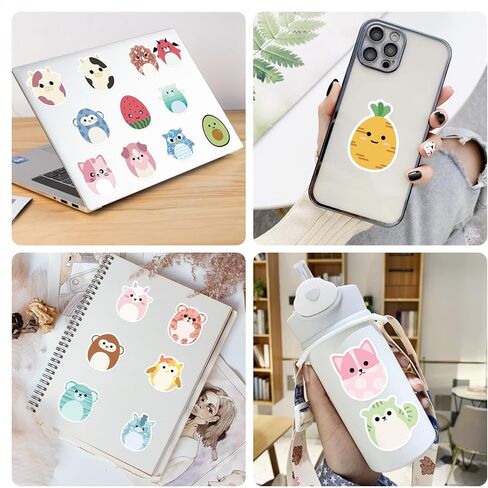 LOVELYLIFE 100pcs Cute Animal Stickers Vinyl Waterproof Stickers for Adults Teens Kids Girls Boys for Journaling Hydroflask Water Bottle Luggage Guitar Skateboard Car Window Bumper Computer Laptop Phone Case Decor (blue-cartoon animal) in Kuwait