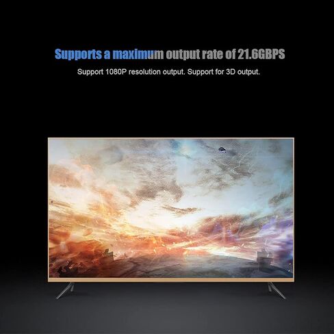 محول فيديو SNOQ DisplayPort، منفذ DisplayPort إلى محول محمول عملي لأجهزة الكمبيوتر المحمول وجهاز العرض للكمبيوتر الشخصي وسطح المكتب وشاشة الكمبيوتر in Kuwait