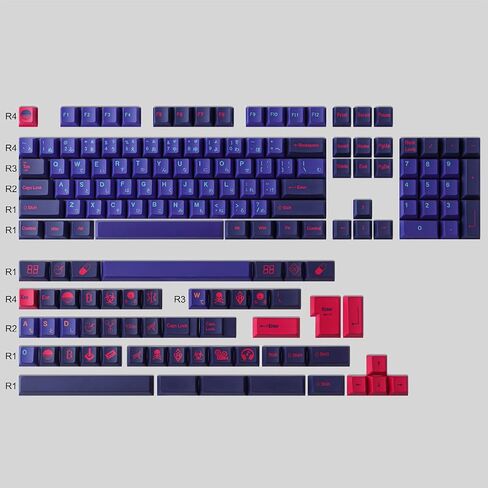 Hyekit PBT Keycaps 158 Keys Laser Keycaps Cherry Profile Dye-Sublimation Custom Keycaps with 6.25U 7U Spacebar for Cherry Gateron MX Switches Mechanical Keyboard US/UK Layouts in Saudi Arabia