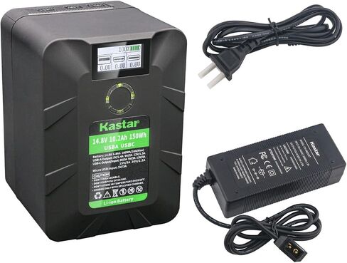 بطارية Kastar BP-Y150W V Mount وشاحن مزدوج D-Tap متوافق مع Aputure Light Storm LS C120t LED Light Aputure 120D Aputure 120D II Aputure 120T Aputure 300D Aputure 300D II Aputure 300X in Kuwait