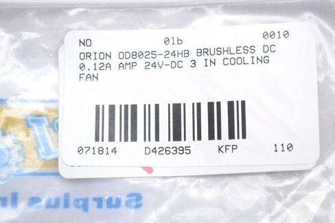 نيو أوريون OD8025-24HB فرش DC 0.12A AMP 24V-DC 3 في مروحة تبريد D426395 in Kuwait