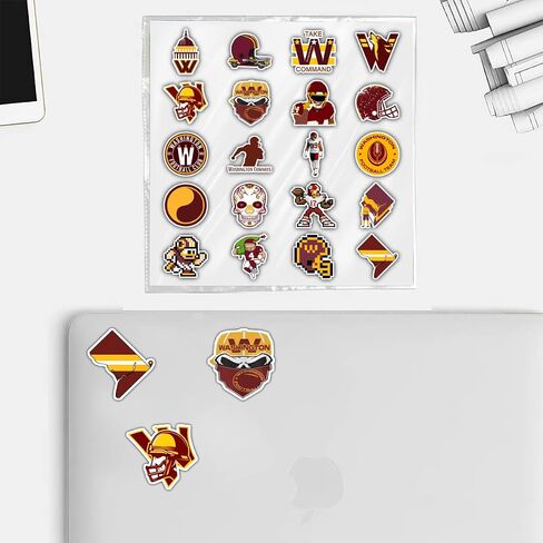20 Pcs Stickers Packs Commanderz Aesthetic Washingtons Vinyl Decal Colorful Sticker Waterproof for Water Bottle Computer Laptop Luggage Phone Car Skateboard Bumper in Saudi Arabia