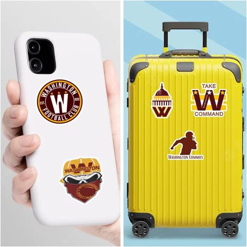 20 Pcs Stickers Packs Commanderz Aesthetic Washingtons Vinyl Decal Colorful Sticker Waterproof for Water Bottle Computer Laptop Luggage Phone Car Skateboard Bumper in Saudi Arabia
