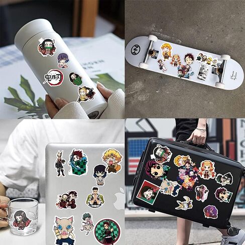 200 قطعة من ملصقات انيمي مختلطة، ملصقات انيمي كرتونية للابتوب والنوت بوك وزجاجة المياه والامتعة، هدايا للاطفال والرجال والنساء والمراهقين والبالغين in Kuwait