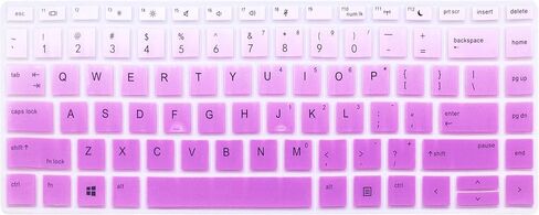 غطاء لوحة مفاتيح من السيليكون متوافق مع HP ProBook 440 445 G5 G6 G7 14 بوصة، HP ProBook x360 440 G1 14 بوصة، HP ProBook 640 G4 G5 14 بوصة، HP ProBook 430 G5 [لا يناسب Probook 430/440/640 G1 G2 G3] (أومبري) أرجواني) in Kuwait