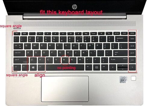 غطاء لوحة مفاتيح من السيليكون متوافق مع HP ProBook 440 445 G5 G6 G7 14 بوصة، HP ProBook x360 440 G1 14 بوصة، HP ProBook 640 G4 G5 14 بوصة، HP ProBook 430 G5 [لا يناسب Probook 430/440/640 G1 G2 G3] (أومبري) أرجواني) in Kuwait