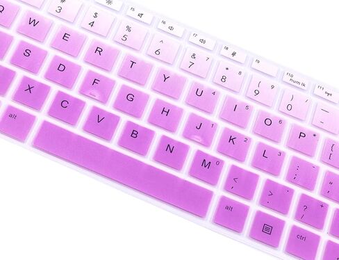 غطاء لوحة مفاتيح من السيليكون متوافق مع HP ProBook 440 445 G5 G6 G7 14 بوصة، HP ProBook x360 440 G1 14 بوصة، HP ProBook 640 G4 G5 14 بوصة، HP ProBook 430 G5 [لا يناسب Probook 430/440/640 G1 G2 G3] (أومبري) أرجواني) in Kuwait