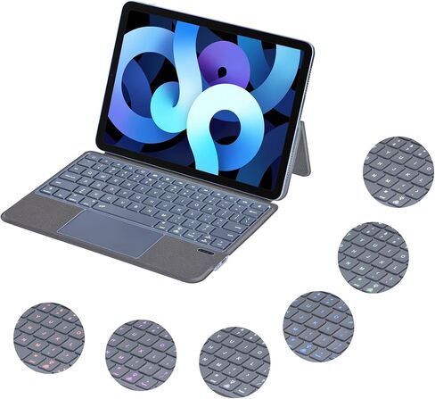 QUARK iPad Pro 11 inch Case 4th / 3rd / 2nd /1st Gen with TrackPad, iPad Air 5th 4th Generation Case with Keyboard 10.9 Inch, Bluetooth Magic Magnetic Keyboard Cover for iPad in Kuwait