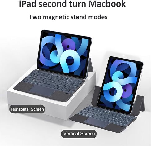 QUARK iPad Pro 11 inch Case 4th / 3rd / 2nd /1st Gen with TrackPad, iPad Air 5th 4th Generation Case with Keyboard 10.9 Inch, Bluetooth Magic Magnetic Keyboard Cover for iPad in Kuwait
