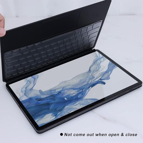 غطاء كيبورد رفيع للغاية من ديليكيس لجهاز سامسونج جالكسي تاب S7 بلس S7+ S7 FE S8+ SM-X800/ X806/ T970/ T975/ T976 مقاس 12.4 انش، شفاف in Kuwait