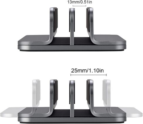فالوبير حامل لابتوب راسي، حامل مزدوج لسطح المكتب مع قاعدة قابلة للتعديل، يناسب جميع اجهزة ماك بوك/ سيرفيس/ سامسونج/ اتش بي/ ديل/كروم بوك in Kuwait