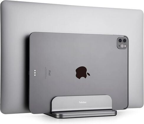 فالوبير حامل لابتوب راسي، حامل مزدوج لسطح المكتب مع قاعدة قابلة للتعديل، يناسب جميع اجهزة ماك بوك/ سيرفيس/ سامسونج/ اتش بي/ ديل/كروم بوك in Kuwait