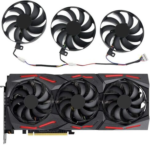 استبدال بطاقة فيديو مبرد GPU 7 سنون T129215SU من Cavabien لأسوس RTX 2060 2070 2080 2080Ti 5700 بطاقة رسومات للألعاب (مجموعة من ثلاثة) in Kuwait