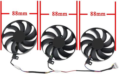 استبدال بطاقة فيديو مبرد GPU 7 سنون T129215SU من Cavabien لأسوس RTX 2060 2070 2080 2080Ti 5700 بطاقة رسومات للألعاب (مجموعة من ثلاثة) in Kuwait