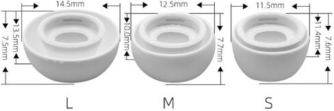 ALXCD Ear Tips Compatible with AirPods Pro & 2nd Gen Earbuds, Small/ Medium/ Large 3 Pairs Silicone Earbud Tips Ear Gel, Fit for AirPods Pro, White S/M/L in Saudi Arabia