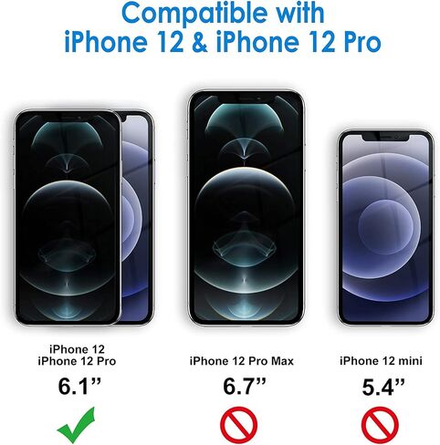 Speck iPhone 12 Clear Case - Drop Protection Fits iPhone 12 Pro & iPhone 12 Phones - Built for MagSafe - Anti-Yellowing & Anti-Fade with Dual Layer Slim Design 6.1 Inch - Perfect Clear Presidio in Saudi Arabia