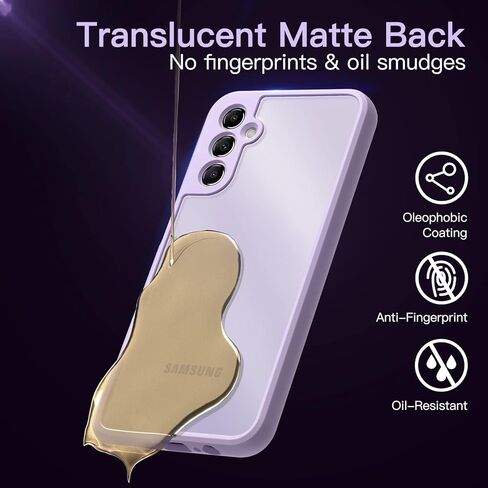JETech Matte Case for Samsung Galaxy A14 4G/5G 6.6-Inch, Frosted Translucent Back Protective Slim Phone Cover, Anti-Fingerprints (Black) in Kuwait
