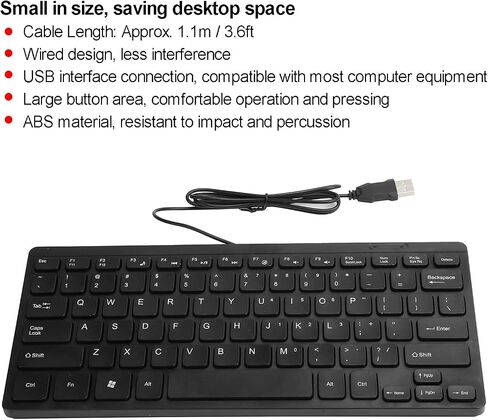 K1000 السلكي USB البسيطة لوحة المفاتيح المحمولة للماء ، سلك لوحة المفاتيح المحمول ، توفير المساحة ، التوصيل والتشغيل لوحة المفاتيح الصغيرة المدمجة ل Win PC in Saudi Arabia