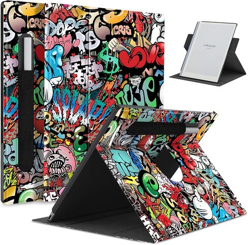 E NET-CASE Slim Lightweight Book Folios Case for Remarkable 2 10.3 inch Digital Paper(2020 Released), Cover for Remarkable 2 10.3 inch Digital Paper,with Pencil Holder (Black) in Saudi Arabia